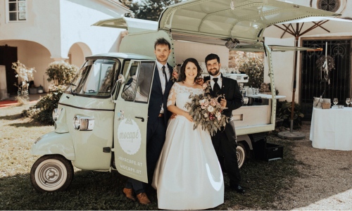 Mocape Grazer mobiles Kaffeecatering im Einsatz auf einer Hochzeit