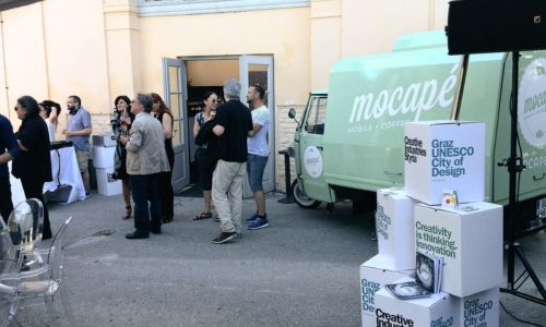 mocape auf einer Veranstaltung von Creative Industries Styria